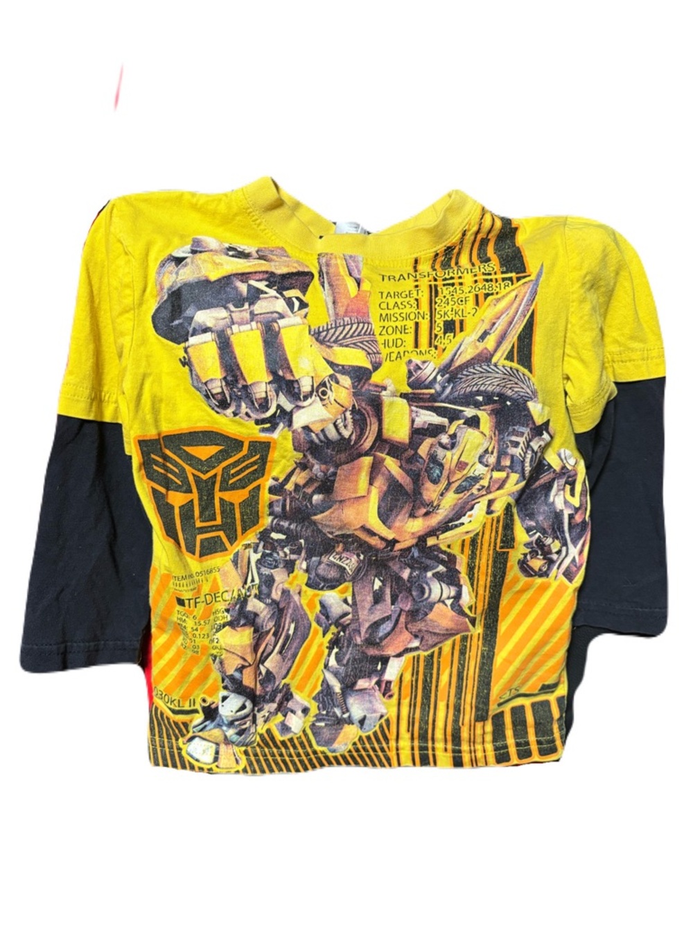 Y2K Transformers Bumblebee Yellow & Black Boys' Long Sleeve Shirt